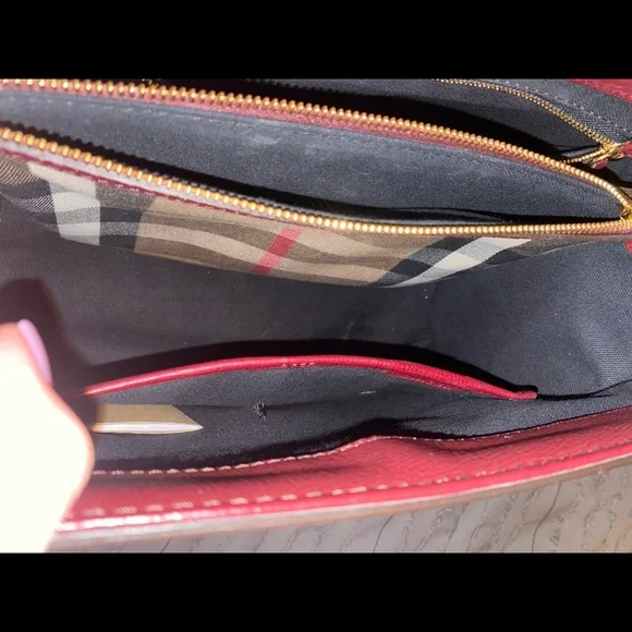 A Classic Preowned Medium Grainy Leather Check Tote - Picture 9 of 11